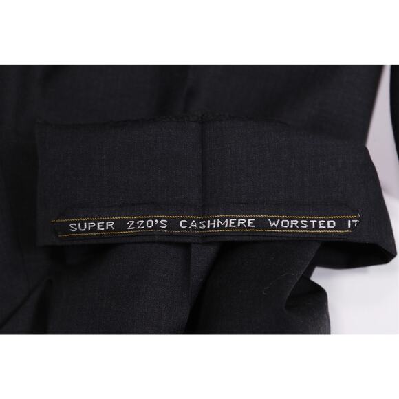 Custom Made Charcoal Gray Super 220's Wool & Cashmere Dress Pants 42x30 - Picture 7 of 7